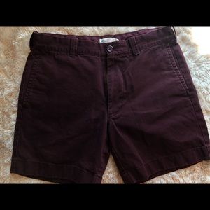 Men’s J Crew 7” Burgundy Shorts